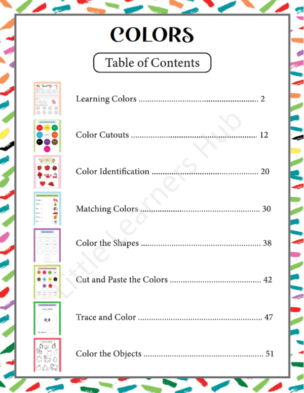 Learning Colors – 51 Fun Printable Pages (Color Identification, Matching & More)