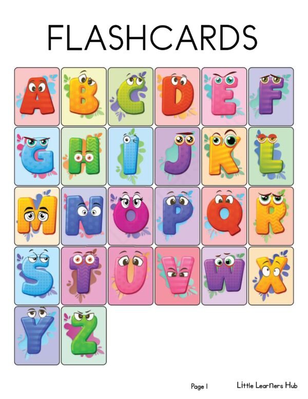 Alphabet Flashcards – A to Z Printable Learning Cards (PDF for Preschool & Kindergarten)