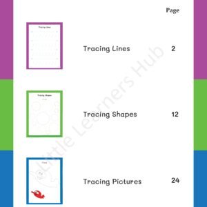 Tracing for Kids – Lines, Shapes & Pictures (33 Printable PDF Pages)