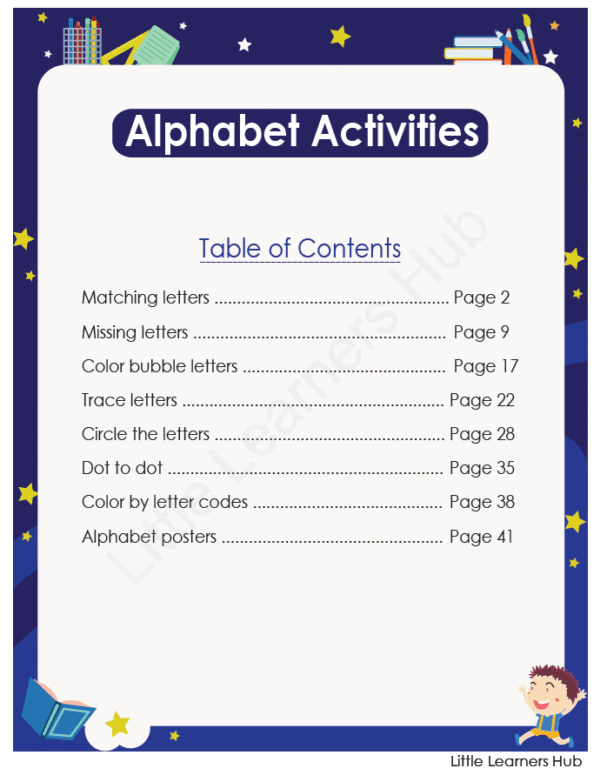 Alphabet Activities Pack – Fun A to Z Games & Worksheets (Printable PDF)
