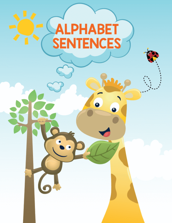 Alphabet Sentences Worksheets – A to Z Early Reading Practice (26 Printable PDF Pages)